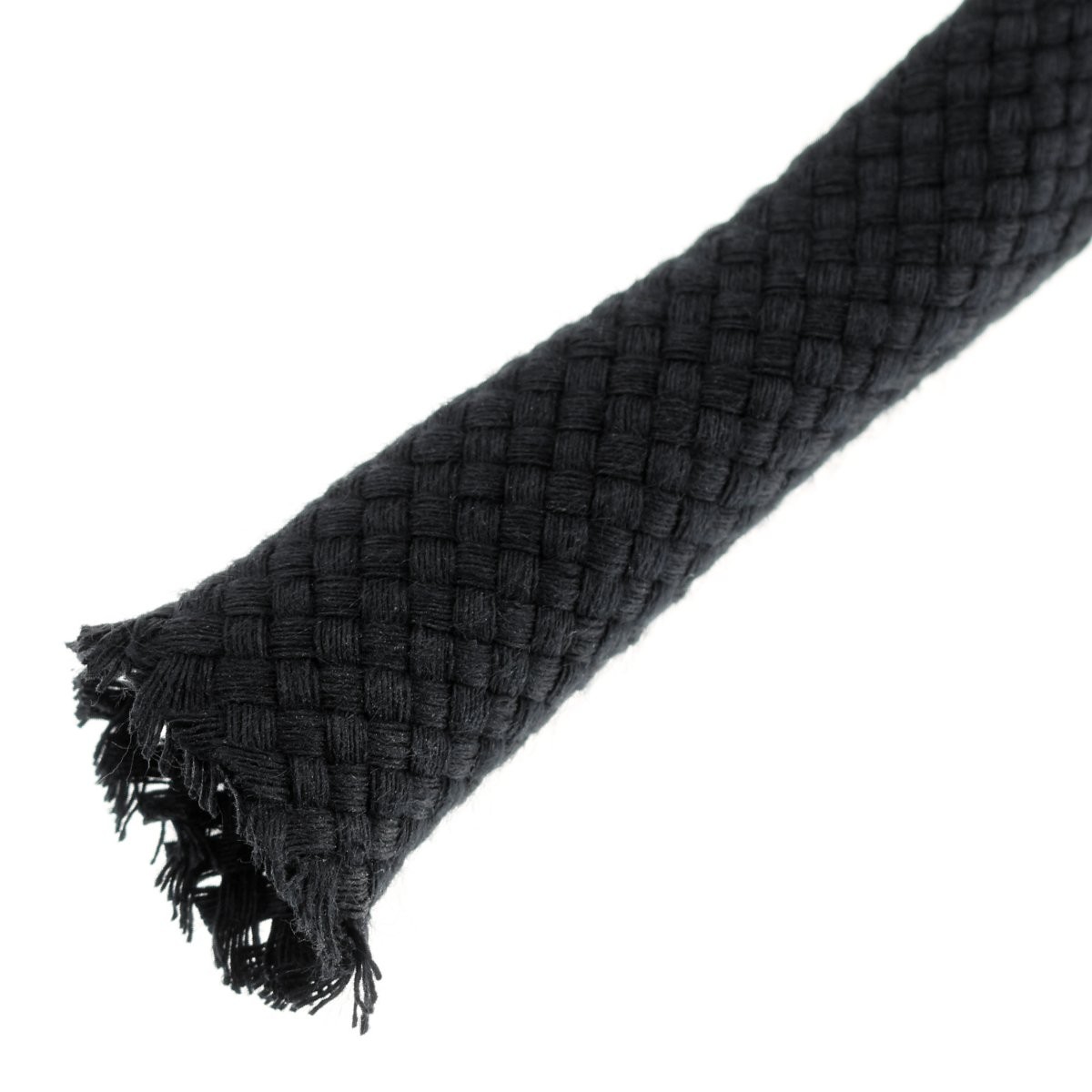 Gaine Coton naturel pour câble Ø13-19mm Noire