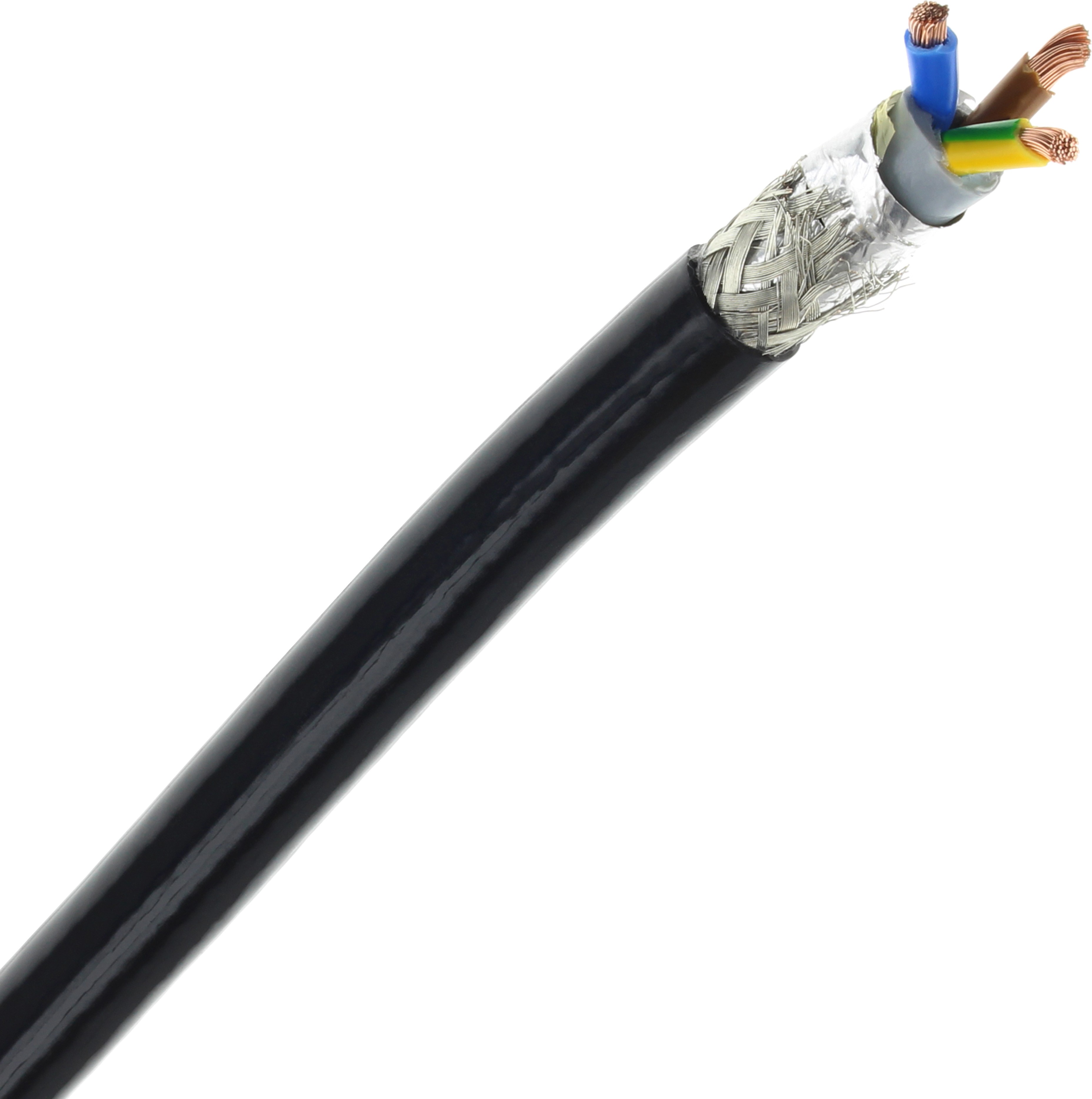 AUDIOPHONICS TORNADO Power Cable OFC Copper Double Shielded 3x4mm² Ø12mm